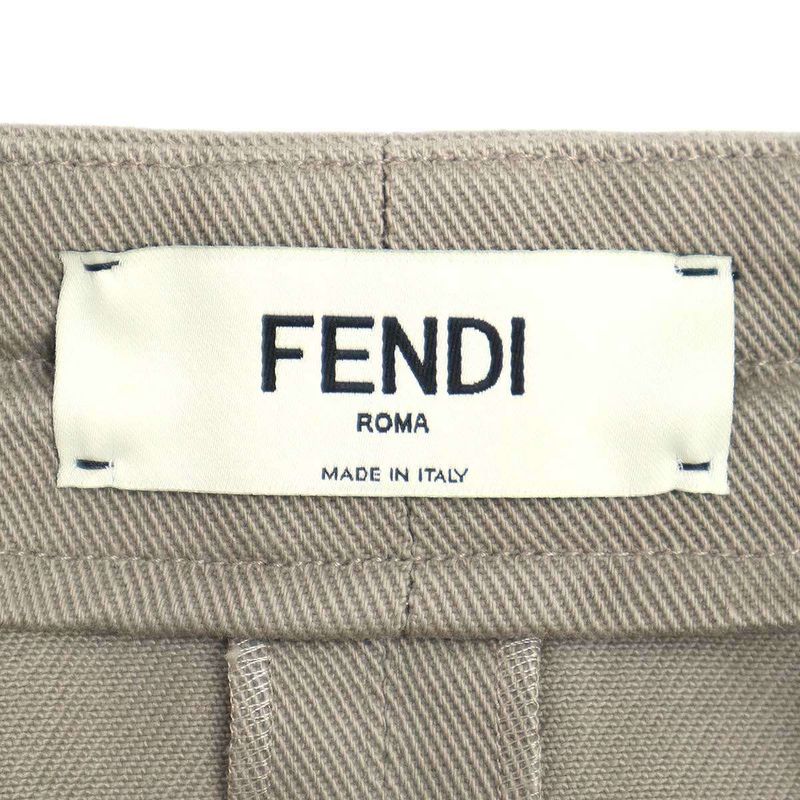 Fendi 22aw Baguette 25th Anniversary Cotton Drill Skirt Fq7439 Am34 Beige 38