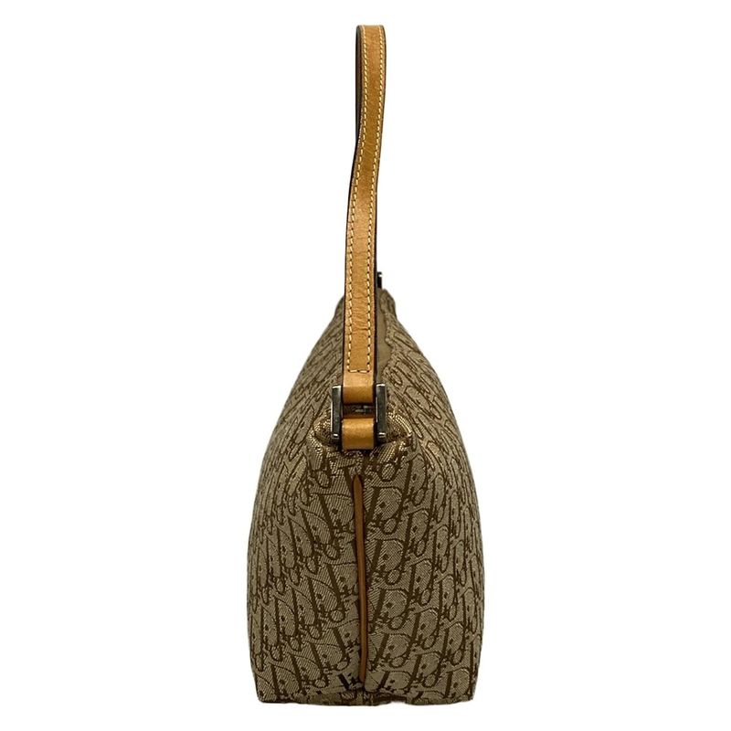 Dior/christian Dior Handbag Trotter Beige And Brown Mini Bag Leather