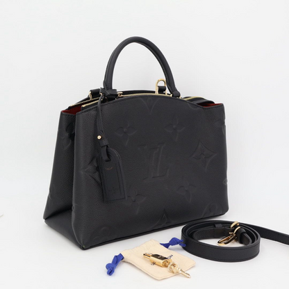 Louis Vuitton Petit Palais PM 2WAY Handbag Monogram Empreinte Leather Shoulder