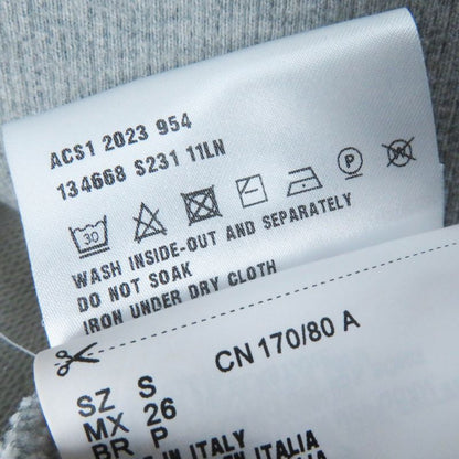 Prada 23SS 134668 Triangle Logo/triangle Logo Plate Oversized Sweatshirt Grey