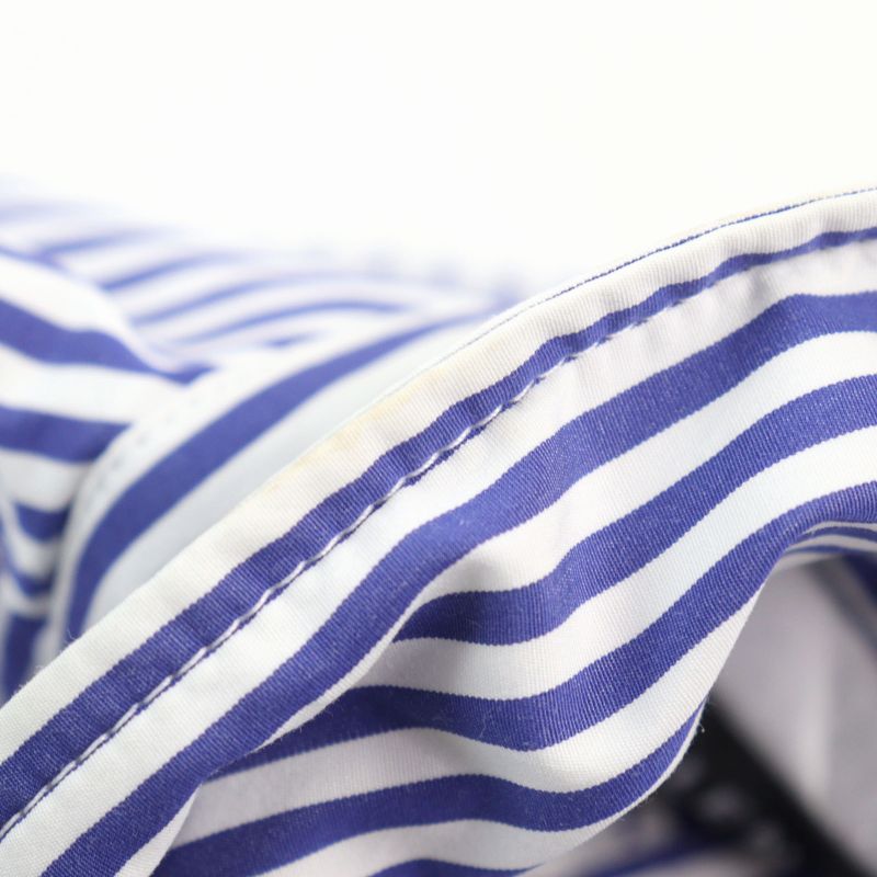 Balenciaga 21SS 642339 100% Cotton Oversized Padded Flannel Striped Long Sleeve