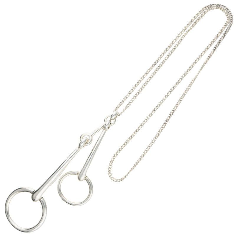 Hermes Horsebit Pendant Necklace Men's Horsebit Silver Necklace