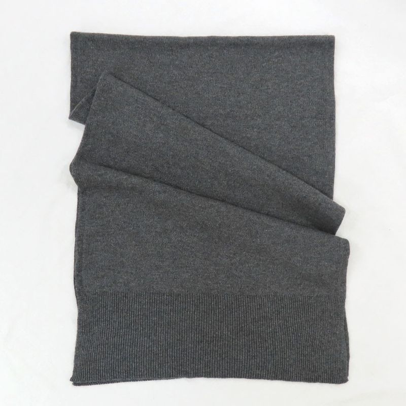 Chanel Shawl Aaa623 Gray-×black 2025 Cruises Cashmere Logo Simple