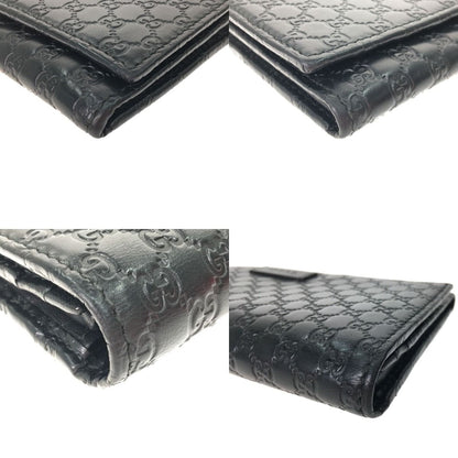 Gucci Men's Long Wallet Micro Gucci Guccissima GG 449396 Black