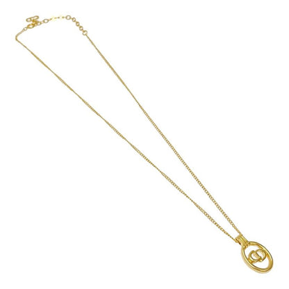 Christian Dior GP Oval CD Logo Necklace Gold 318686 Necklace