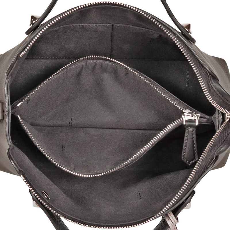 Fendi By The Way Medium Handbag Leather 8bl124 Gray Shoulder Strap