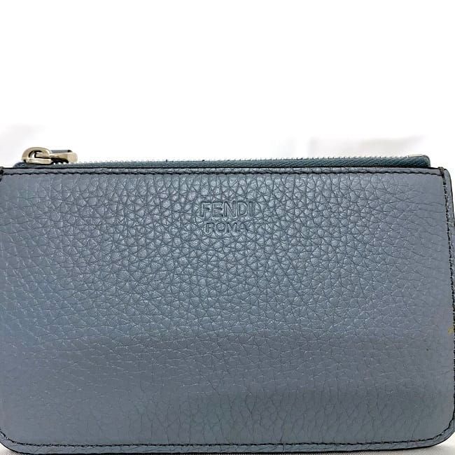 Fendi Key Case Coin Case Light Blue 8ap161 Excellent Condition