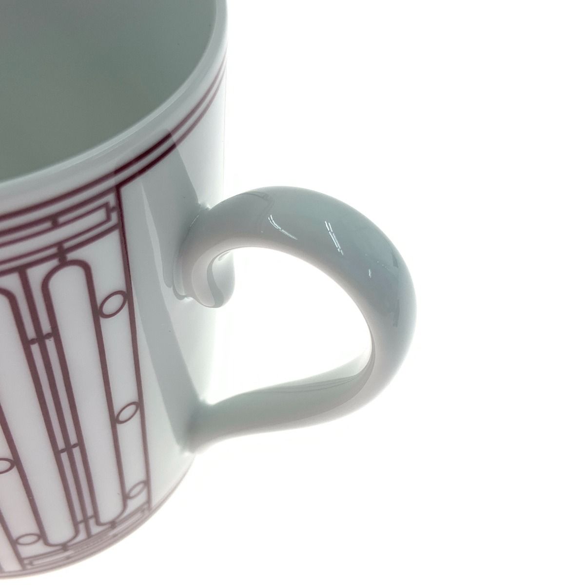 Hermes H Deco Mug White X Red