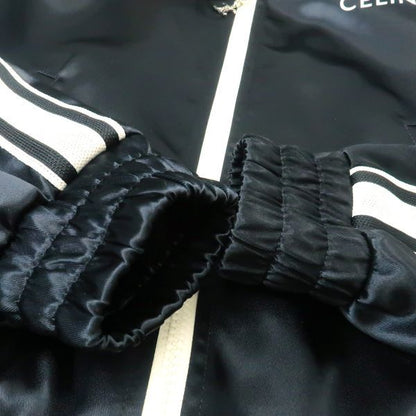 Celine Tracksuit Jacket 2w98a048s.38no Triomphe Charm Jersey #34 Satin Black