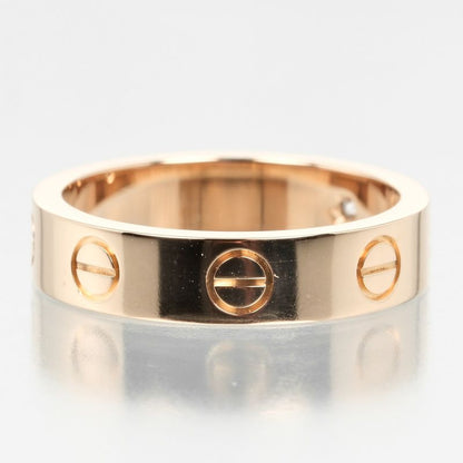 Cartier Love Small Model 18K Pink Gold And Diamonds Size 7 Ladies 4.16g Ring