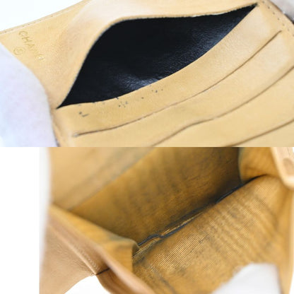 Chanel Wallet Folded Caviar Skin Beige 62kb036