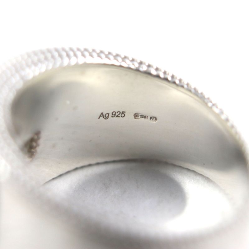 Gucci 479229 Interlocking G Ag925 Ring Silver 21 Made In Italy