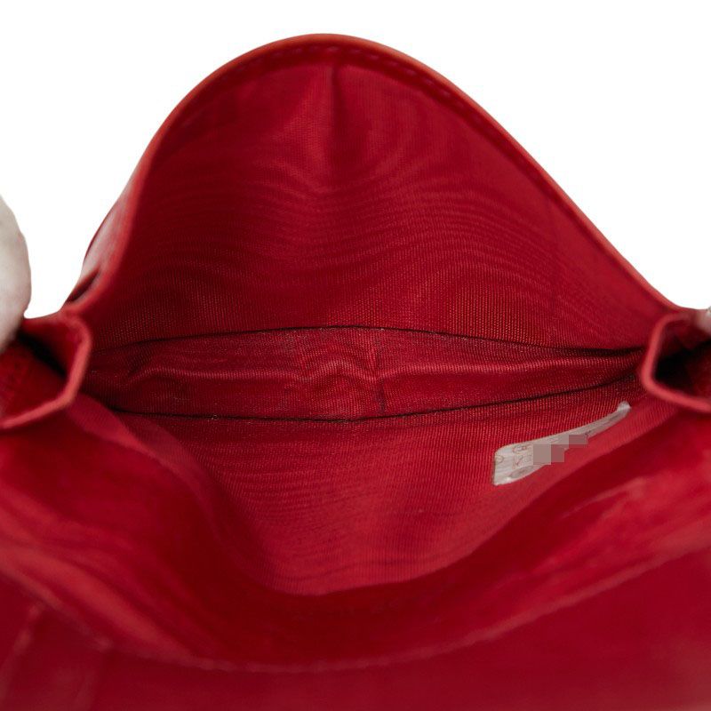 Chanel Coco Mark Card Case Business Card Holder Red Caviar Skin Ladies Chanel