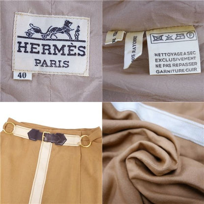 Vintage Hermes Skirt Wrap Skirt Trapezoid Skirt Midi Length Bottoms Women 40(M