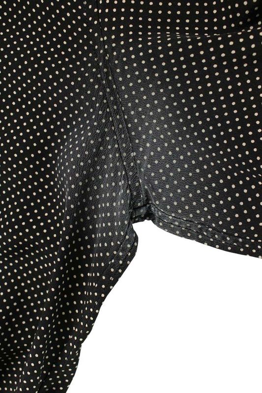 Saint Laurent Paris 646850 Y301w Dotted Silk Long Sleeve Shirt Men's 36