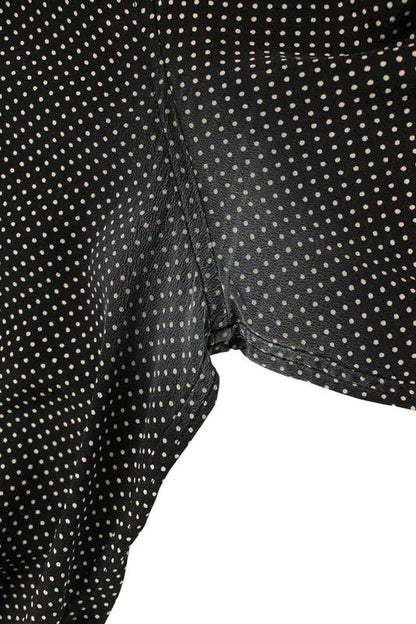 Saint Laurent Paris 646850 Y301w Dotted Silk Long Sleeve Shirt Men's 36