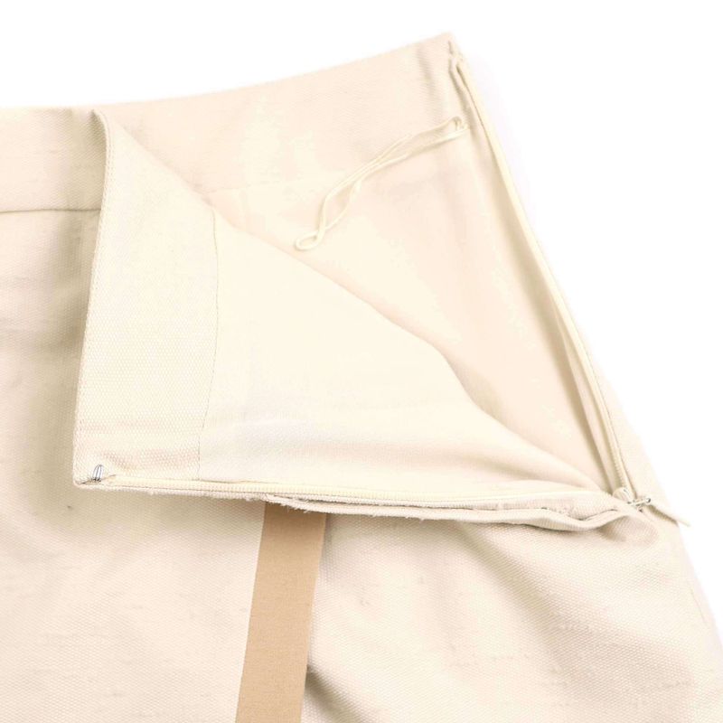 Fendi 24ss Canvas Mini Skirt Fq7583 Aw Zw Beige 36