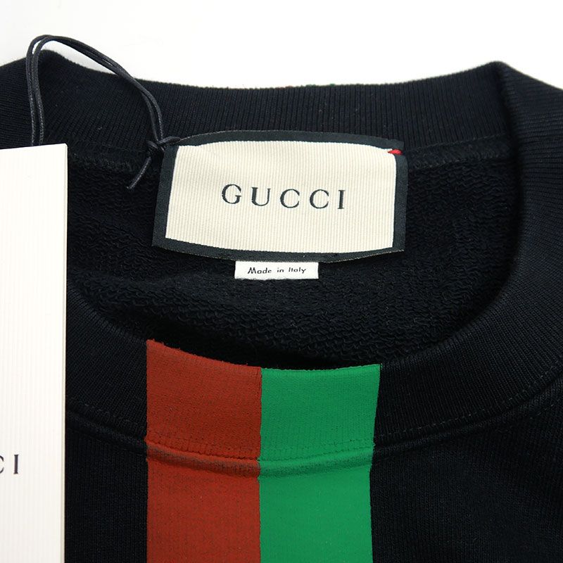 Gucci FAKE NOT Cotton Sweatshirt 635847 XS Black