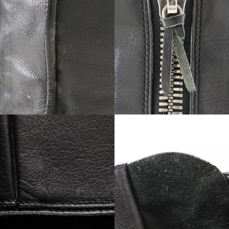 Balenciaga Paper Bag 255412 Calf Black Women's Tote Bag