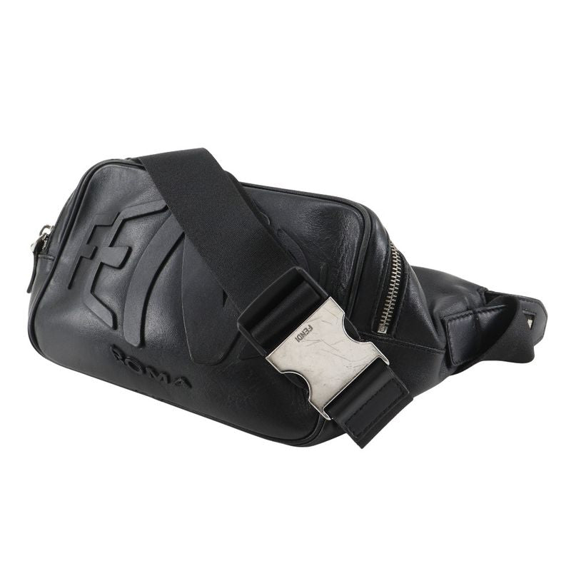 Fendi Fish Eye 2way Shoulder 7va526 Calf Black Unisex Body Bag