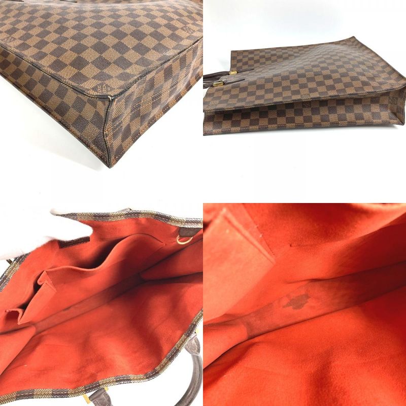 Louis Vuitton Tote Bag Sac Pla N51140 Damier Canvas Ebène Brown