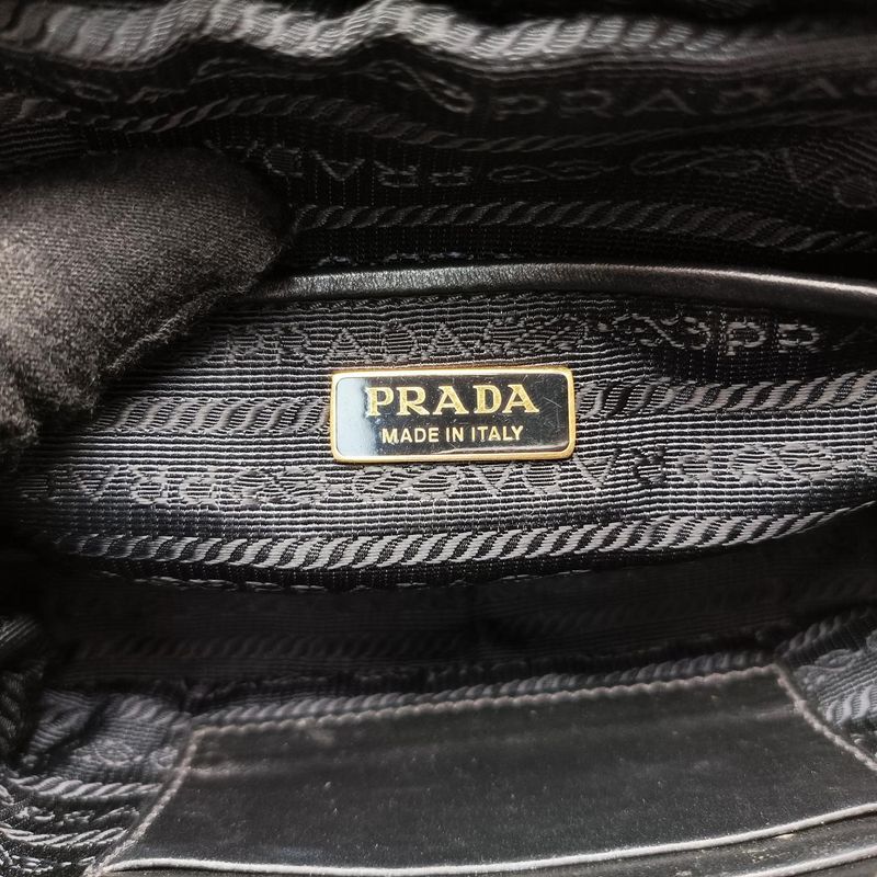 Prada Corsair Quilted Tessuto Black Nylon 180/c
