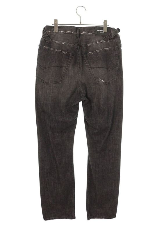 Balenciaga 697834 Txe06 Destroyed Denim Pants Men's XS
