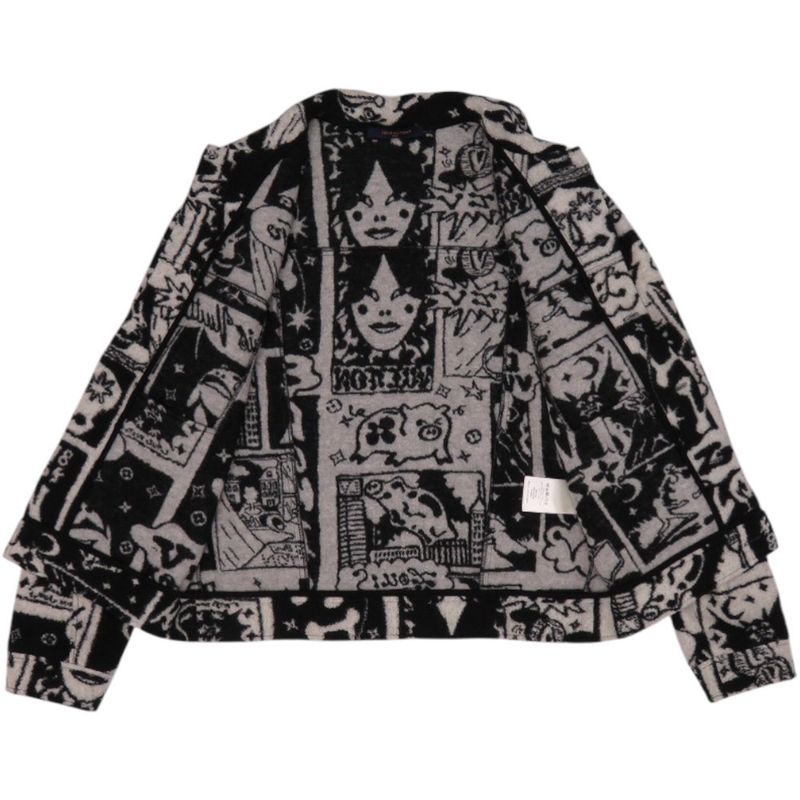 Louis Vuitton Comics Tracker Rm231 VY6 Hoy60 W Wool Nylon Black Grey