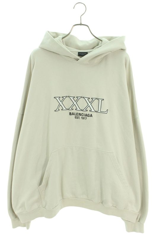 Balenciaga 22AW 713677 Tnvd9 XXXL Hoodie Logo Embroidery Pullover Hoodie Men's 4