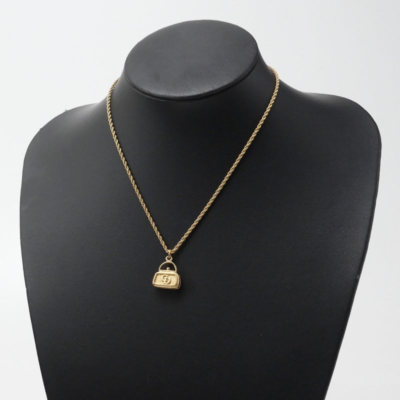 Christian DIOR Vintage Necklace CD Logo Bag Motif Old Dior 20250527 Ra4859