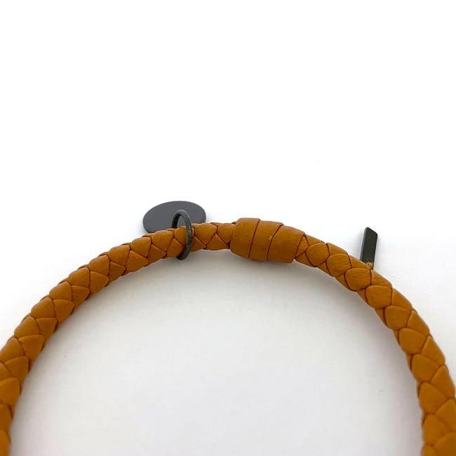 Bottega Veneta Bangle In Camel Brown Intrecciato