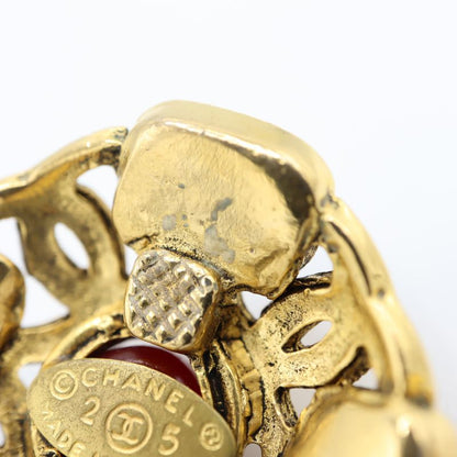 Chanel Earring Gripore Vintage Accessory Red Ladies K604