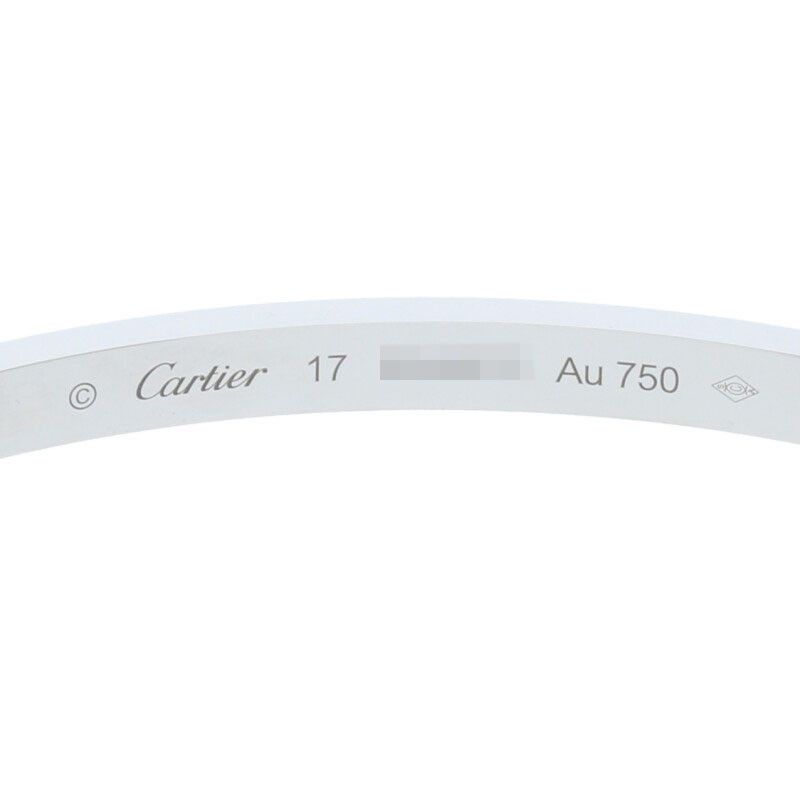 Cartier LOVE Bracelet Love Bracelet 18K White Gold Diamond Love Bracelet Men's