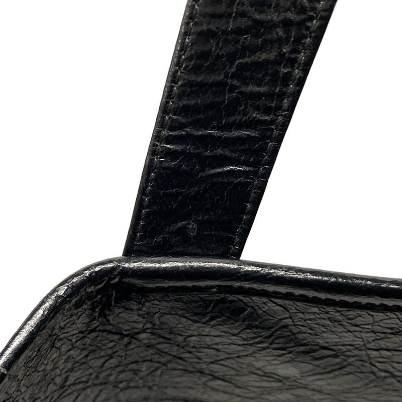 Balenciaga Tote Bag Shopper Garment Tote Bag 811607 Black Crinkled Lambskin
