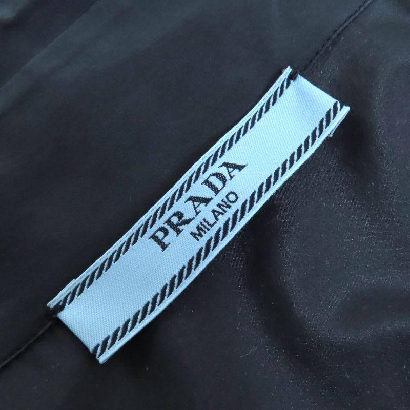 Prada 2021 P454f 100% Silk Triangle Logo Triangle Plate With Drawcord Short