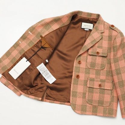 Gucci Tailored Jacket Size 42 (170 92Y) Cropped Cleeve Check