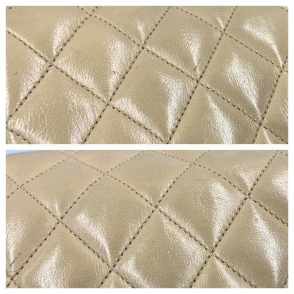 Chanel Matelasse Single Flap Chain Shoulder Bag Khaki