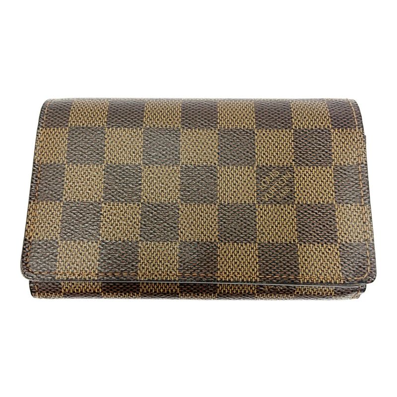 Louis Vuitton N61730 Damier PVC Portmonnais Vier Tresor Brown 300214 Foldable