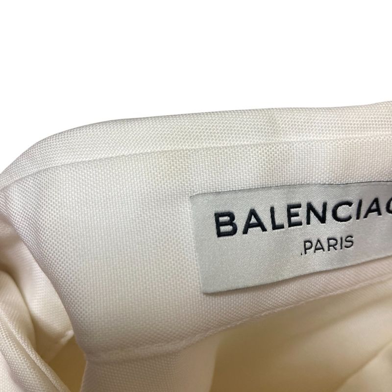 Good Quality Balenciaga Sleeveless Flared Long Shirt Dress 36 White Women Used