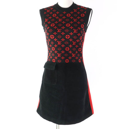 Louis Vuitton 20AW Jacquard Sleeveless Mini Dress In Monogram Dress Black Red