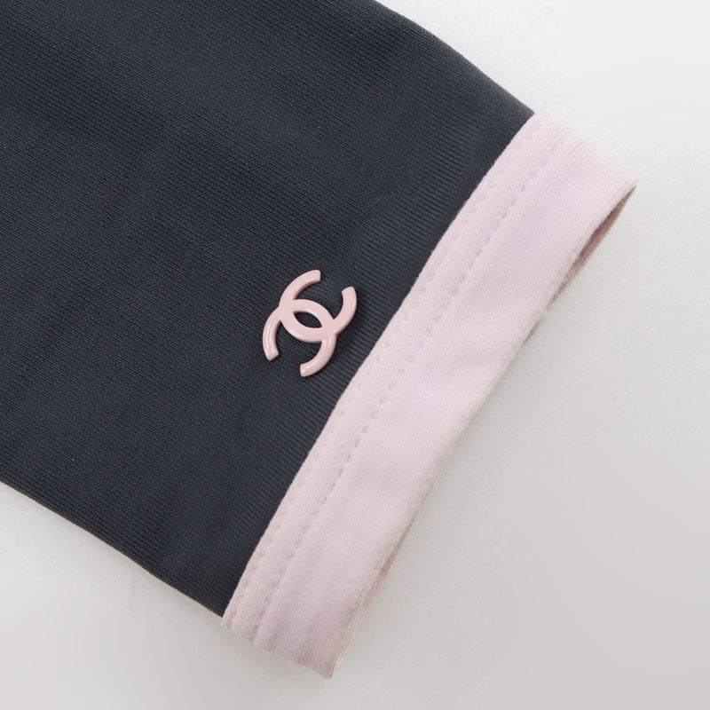 Chanel Pie Pink Zip Up Coco Mark P20775v12115 03P Nylon And Polyurethane