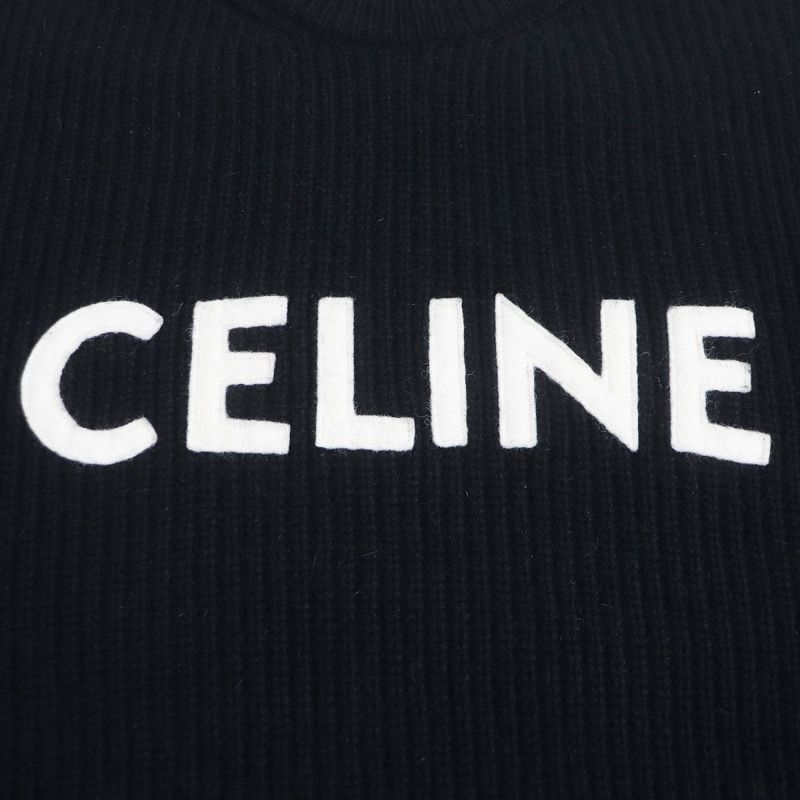 21AW Celine 2a19r205 Logo Patch Wool×angora Oversized Long Sleeve Long Sleeve