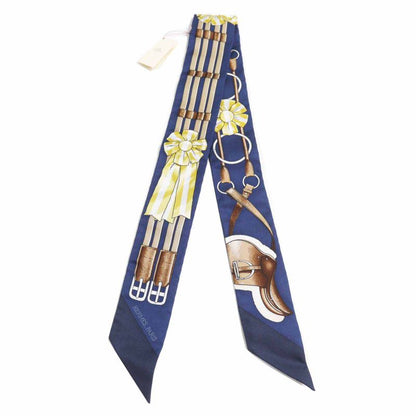 Hermes Twilley Junping Jumping 100% Silk Scarf Navy Multi With Box Made In