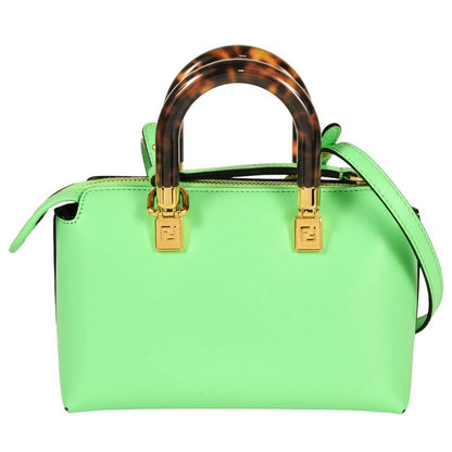 Fendi By The Way Mini Handbag Leather 8bs067 ABVL Green Shoulder Bag