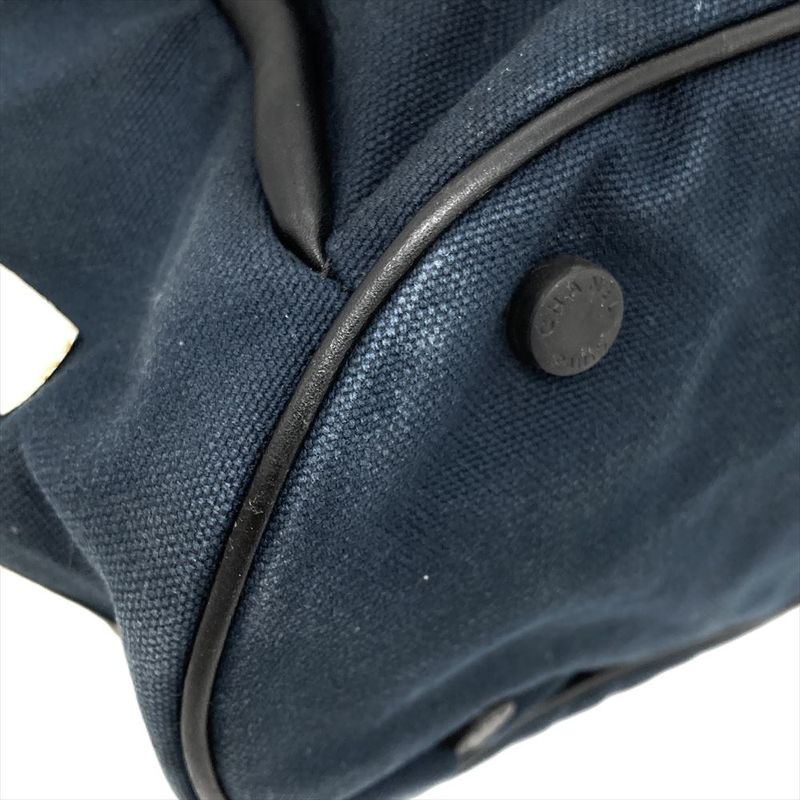 Chanel NO5 Coco Mark Choco Bar Handbag Canvas A28010 Navy Rope Handle Ladies