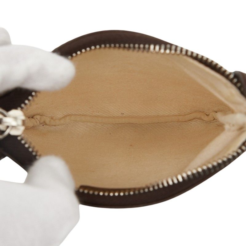 Bulgari Logomania Pochette Shoulder Bag Beige Brown Canvas Leather Women Bvlgari