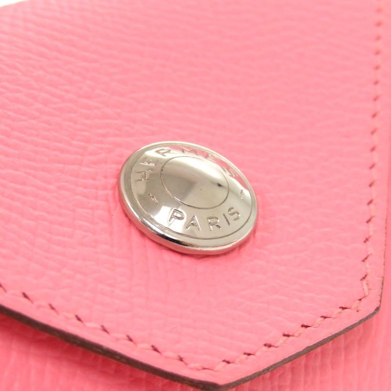 Hermes Le Van Cattle Vaux Epson Rose Confetti Silver Hardware X Engraved Coin