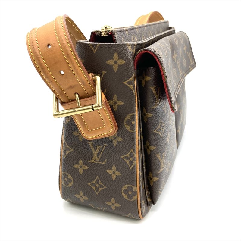 Louis Vuitton Viva Cité GM Shoulder Bag Monogram Canvas M51163 Brown Gold