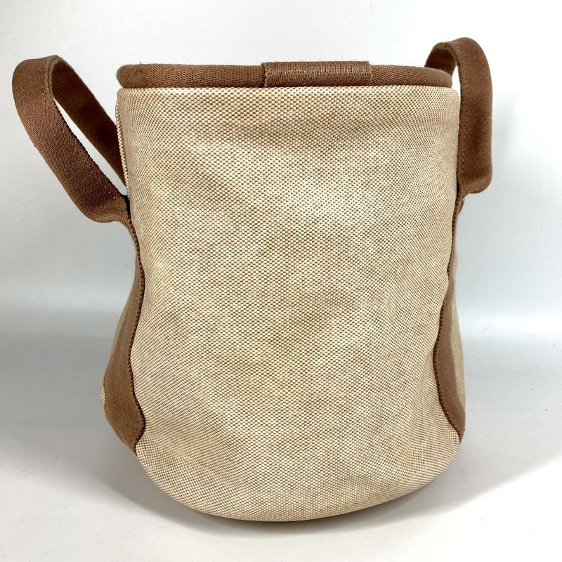 Hermes Handbag Sac À Bichette Coated Canvas Beige