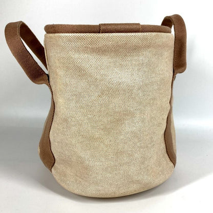 Hermes Handbag Sac À Bichette Coated Canvas Beige